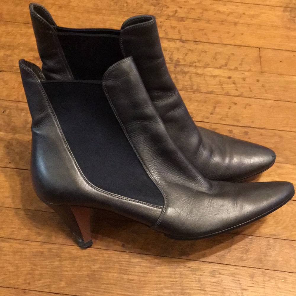 miu miu metallic booties 38.5 8.5